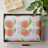 かわいいハッピーマンゴー黄色の漫画イラストレーション 薄葉紙 (ギフト)