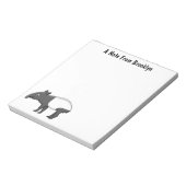 かわいいハッピーマンタピールイラストレーション ノートパッド (回転)