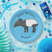 かわいいハッピーマンタピールイラストレーション ペーパープレート (パーティー)