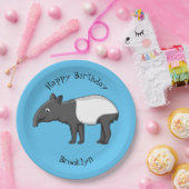 かわいいハッピーマンタピールイラストレーション ペーパープレート (パーティー)