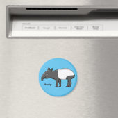 かわいいハッピーマンタピールイラストレーション マグネット (インサイチュ (食洗機))