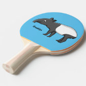 かわいいハッピーマンタピールイラストレーション 卓球ラケット (正面アングル)