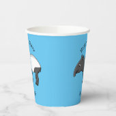 かわいいハッピーマンタピールイラストレーション 紙コップ (左)