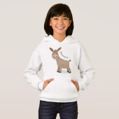 かわいいハッピーミニチュアロバ漫画イラストレーション (正面フル)