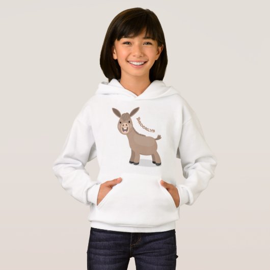 かわいいハッピーミニチュアロバ漫画イラストレーション (正面フル)