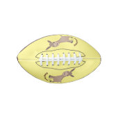 かわいいハッピーミニチュアロバ漫画イラストレーション アメリカンフットボール (正面)