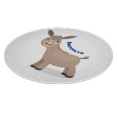 かわいいハッピーミニチュアロバ漫画イラストレーション カッティングボード (角)