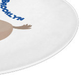 かわいいハッピーミニチュアロバ漫画イラストレーション カッティングボード (角)