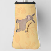 かわいいハッピーミニチュアロバ漫画イラストレーション ゴルフヘッドカバー (回転90)