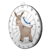 かわいいハッピーミニチュアロバ漫画イラストレーション ダーツボード (正面右)