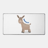 かわいいハッピーミニチュアロバ漫画イラストレーション デスクマット (正面)