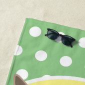 かわいいハッピーミニチュアロバ漫画イラストレーション ビーチタオル (インサイチュ)