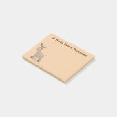 かわいいハッピーミニチュアロバ漫画イラストレーション ポストイット (アングル)