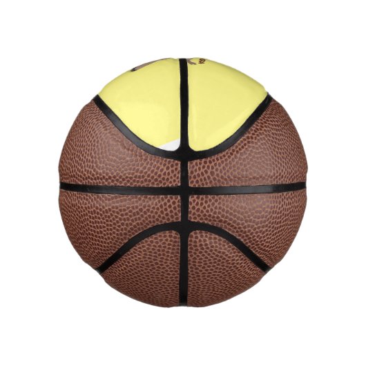 かわいいハッピーミニチュアロバ漫画イラストレーション ミニバスケットボール (右)