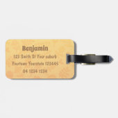 かわいいハッピーミニチュアロバ漫画イラストレーション ラゲッジタグ (裏面横)