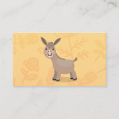 かわいいハッピーミニチュアロバ漫画イラストレーション 名刺 (裏面)