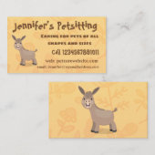 かわいいハッピーミニチュアロバ漫画イラストレーション 名刺 (正面/裏面)