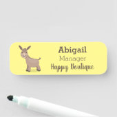 かわいいハッピーミニチュアロバ漫画イラストレーション 名札 (インサイチュ)