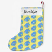 かわいいハッピーミルクパックキャラクター漫画 スモールクリスマスストッキング (裏面)