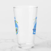 かわいいハッピーミルクパックキャラクター漫画 タンブラーグラス (左)