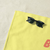 かわいいハッピーミルクパックキャラクター漫画 ビーチタオル (インサイチュ)