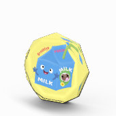 かわいいハッピーミルクパックキャラクター漫画 フォトブロック (右)
