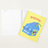 かわいいハッピーミルクパックキャラクター漫画 プランナー手帳 (ディスプレー)