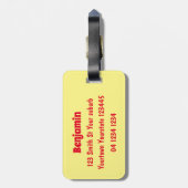 かわいいハッピーミルクパックキャラクター漫画 ラゲッジタグ (裏面縦)