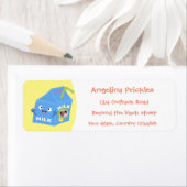 かわいいハッピーミルクパックキャラクター漫画 ラベル (インサイチュ)