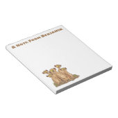 かわいいハッピーメルカート家族の漫画 ノートパッド (アングル)