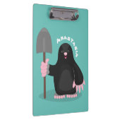 かわいいハッピーモグラ漫画イラストレーション クリップボード (右)