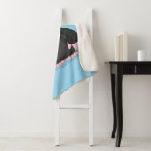 かわいいハッピーモグラ漫画イラストレーション シェルパブランケット (インサイチュ)