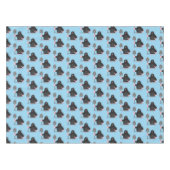 かわいいハッピーモグラ漫画イラストレーション テーブルクロス (正面(横))