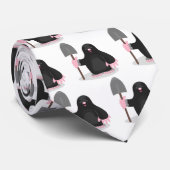 かわいいハッピーモグラ漫画イラストレーション ネクタイ (ロール)