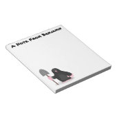 かわいいハッピーモグラ漫画イラストレーション ノートパッド (アングル)