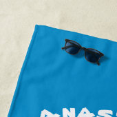 かわいいハッピーモグラ漫画イラストレーション ビーチタオル (インサイチュ)