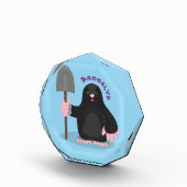 かわいいハッピーモグラ漫画イラストレーション フォトブロック (右)