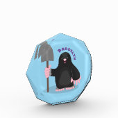 かわいいハッピーモグラ漫画イラストレーション フォトブロック (左)