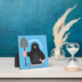 かわいいハッピーモグラ漫画イラストレーション フォトプラーク (インサイチュ)