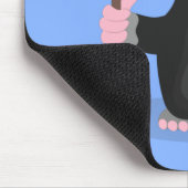 かわいいハッピーモグラ漫画イラストレーション マウスパッド (コーナー)