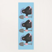 かわいいハッピーモグラ漫画イラストレーション ヨガマット (裏面)