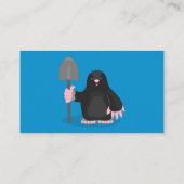 かわいいハッピーモグラ漫画イラストレーション 名刺 (裏面)