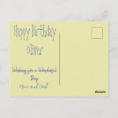 かわいいハッピーモンキーサッカー選手カード ポストカード (裏面)