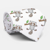 かわいいハッピーラクーンベビー漫画イラストレーション ネクタイ (ロール)
