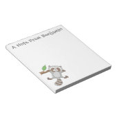 かわいいハッピーラクーンベビー漫画イラストレーション ノートパッド (アングル)