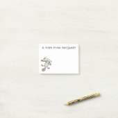 かわいいハッピーラクーンベビー漫画イラストレーション ポストイット (デスク上)