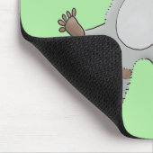 かわいいハッピーラクーンベビー漫画イラストレーション マウスパッド (コーナー)