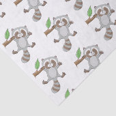 かわいいハッピーラクーンベビー漫画イラストレーション 薄葉紙 (詳細)