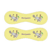 かわいいハッピーラクーンベビー漫画イラストレーション 野球ボール (パネル)