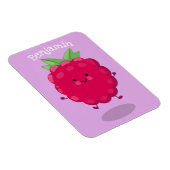 かわいいハッピーラズベリー漫画イラストレーション マグネット (右側)